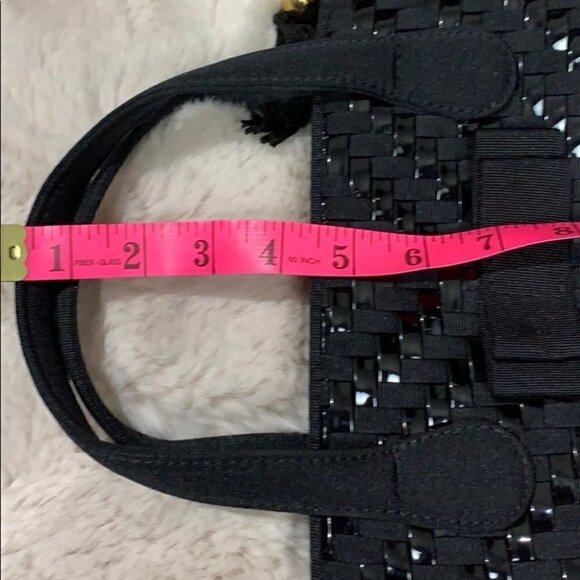 Black weaved bow bag - Picture 6 of 11